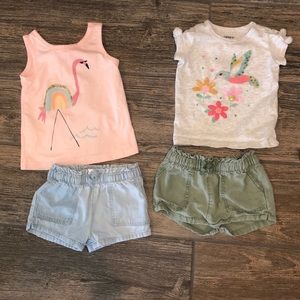 2 adorable baby girl outfits (Osh Kosh& Carter’s)